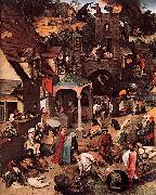 Pieter Bruegel the Elder Netherlandish Proverbs oil painting